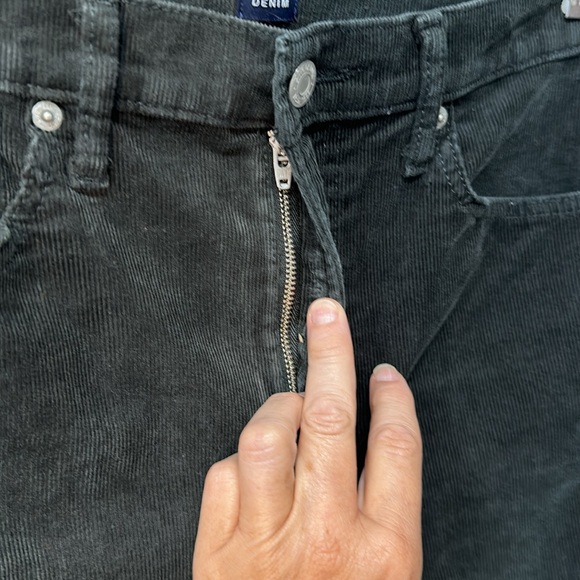 Gap Denim Corduroy Pants Women Size 12/31R Black Solid Pockets boho cords - Picture 3 of 9